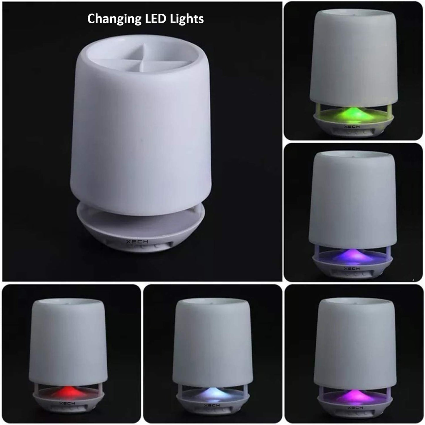 Multifunctional 4 Compartment Pen Holder With Bluetooth Speaker
