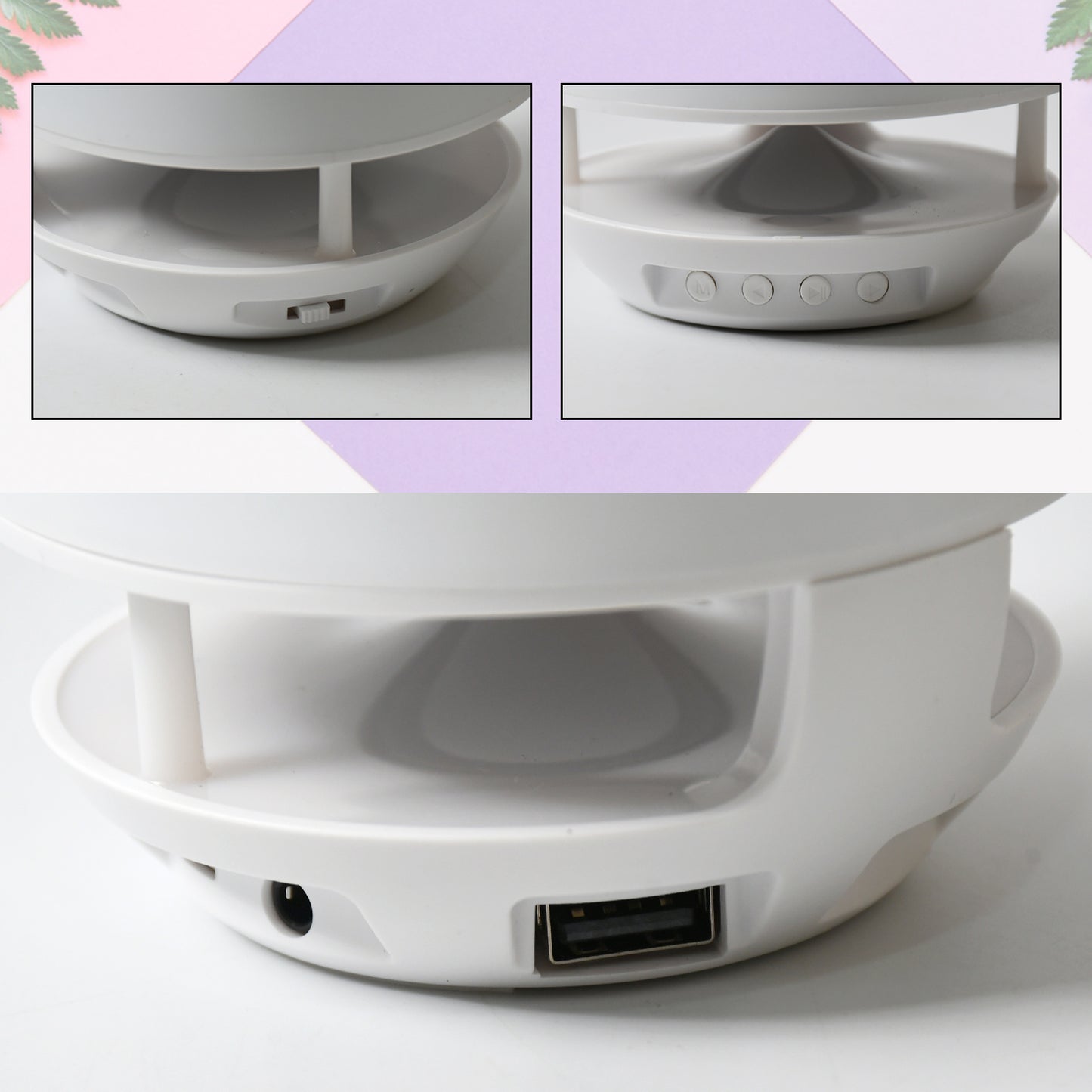 Multifunctional 4 Compartment Pen Holder With Bluetooth Speaker