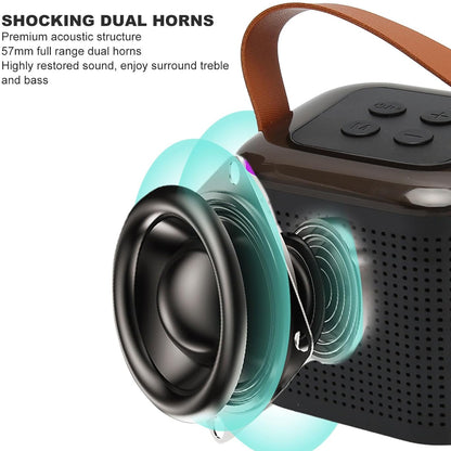 Wireless Speaker Microphone Portable Karaoke (Black)