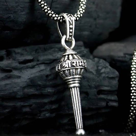 Lord Hanuman Gada Pendant With Chain (1 Pc)