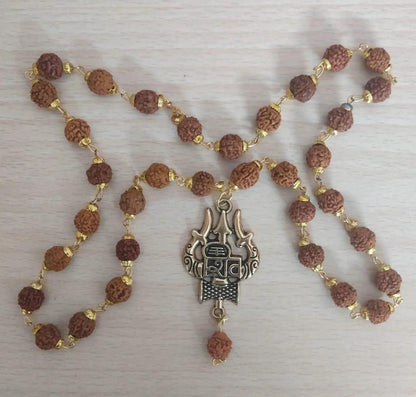 Rudraksha Gold Plated Chain