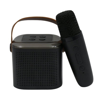 Wireless Speaker Microphone Portable Karaoke (Black)